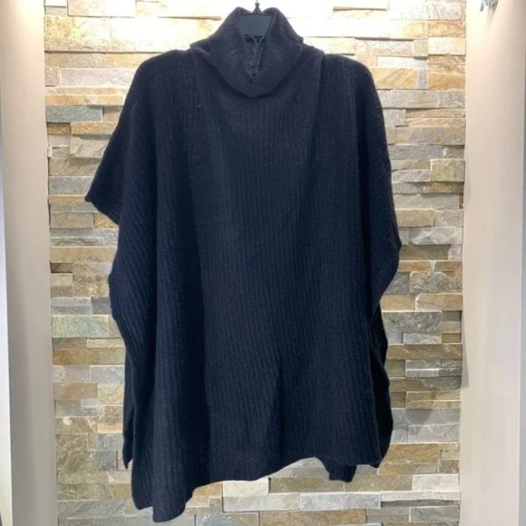 HALOGEN Cashmere Turtleneck Poncho - Picture 3 of 5